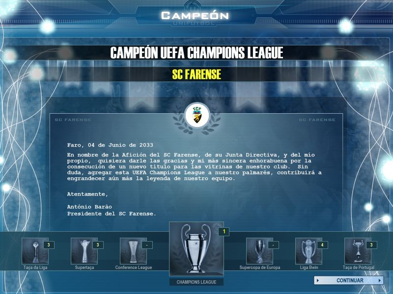 la champions para el farense