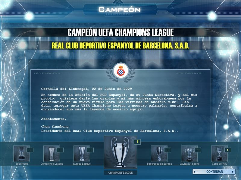 primera orejona para las vitrinas